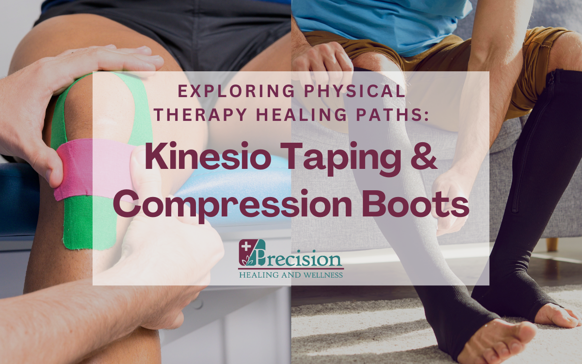 Kinesio Taping and Compression Boots For Healing Precision