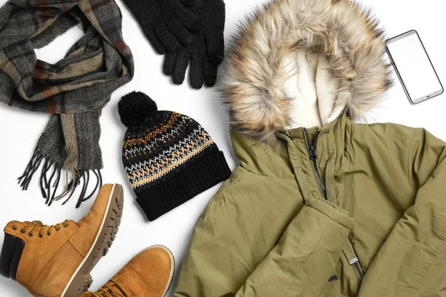 Winter clothing for a donation at Precision Healing and Wellness